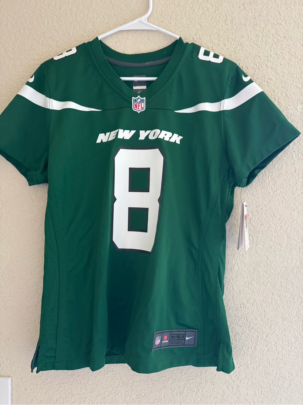 NFL Women’s New York Jets #8 Aaron Rodgers Jersey, Size Large. NWT